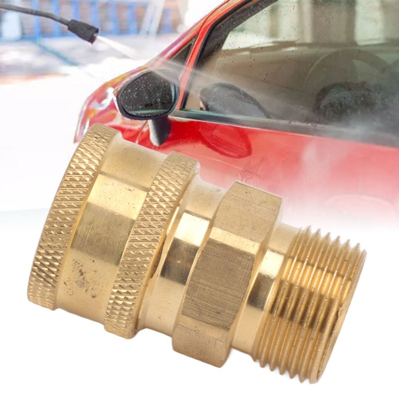 2Pcs Pure Copper M22 High Pressure Washer Fitting Adapter 3/8
