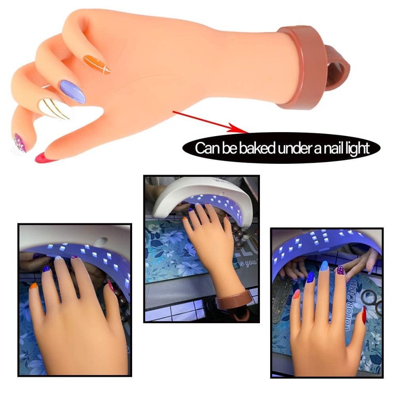 Practice Hand for Acrylic Nails, Mannequin Hands for Nails Practice,