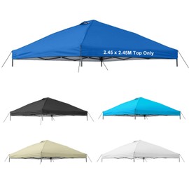 Jorohiker 8x8 Canopy Replacement Top Cover,Waterproof Pop Up Canopy Replacement Cover with Air Vent Ropes for Outdoor Garden Patio Picnic Camping,Top Only(Top Only,245 * 245cm