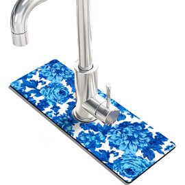 Kitchen Sink Splash Guard Faucet Mat -1 PC Super Absorbent Fast Drying Mat Sink Gadgets-Splash Guard Behind Faucet Drip Catcher for Kitchen, Bathroom,Sink Mat, Dish Drying Mat, Bathroom(15" X 5.5" )