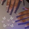 20PCS Star Nail Charms for Nail Art 3D Silver Alloy