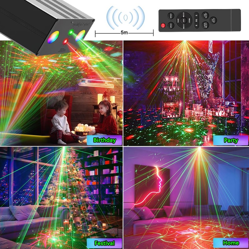 Party Lights,Disco DJ Strobe Light Rave Stage Projector Effect Dance