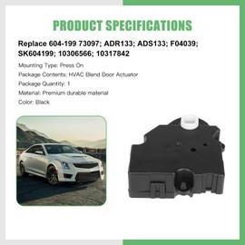 SCITOO HVAC Heater Blend Door Actuator Replacement for Chevy for Venture 2001-2005, for Oldsmobile for Silhouette 2001-2004, for Pontiac for Montana 2001-2005 604-199 Heater Blend Door Levers -