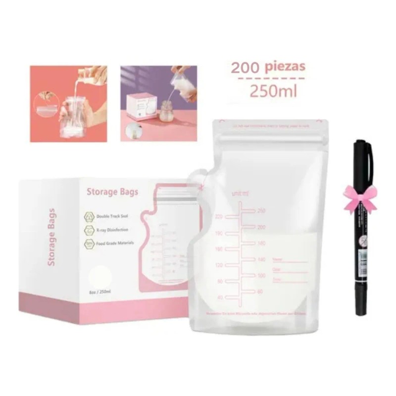 Bolsa De Almacenamiento De Leche Materna 250ml,200 Piezas