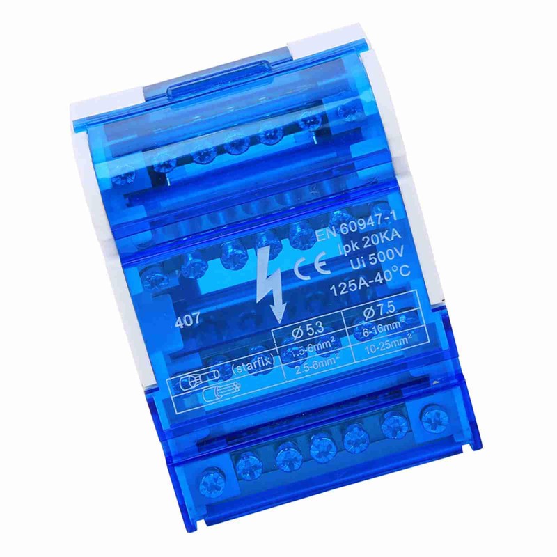 Terminal Distribution Box, Din Rail 4-Level Single Phase Junction Case,