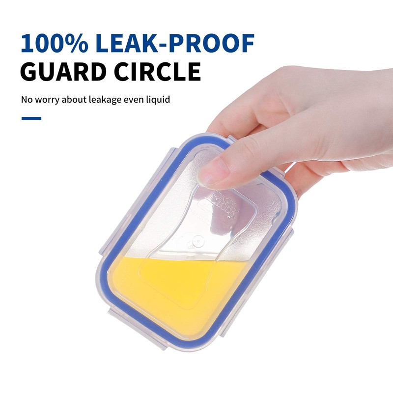 EASYLOCK 6 Pack 180ML Small Food Containers with Lids Airtight