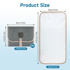 Portable Baby Changing Mat, Baby Foldable Travel Changing Mats Waterproof & Easy to Clean Skin-Friendly Fabric Nappy Changing Mat for Toddlers Infants & Newborns Home Travel Outside