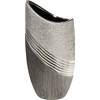 Modern Decorative Vase / Flower Vase, Ceramic, Silver / Grey,