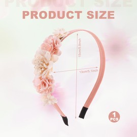 panthra Flower Headband, Elegant Flower Girl Headband, Suitable for Baby Girls, Toddlers, Children and Teenagers,Party Wedding Supplies Non Slip Head Band