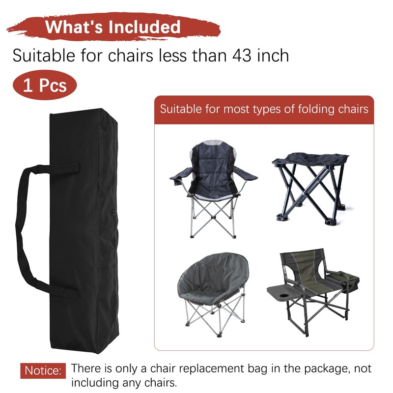 TIXIPEM 43IN Camp Chair Replacement Bag [1PCS] - 600D Oxford