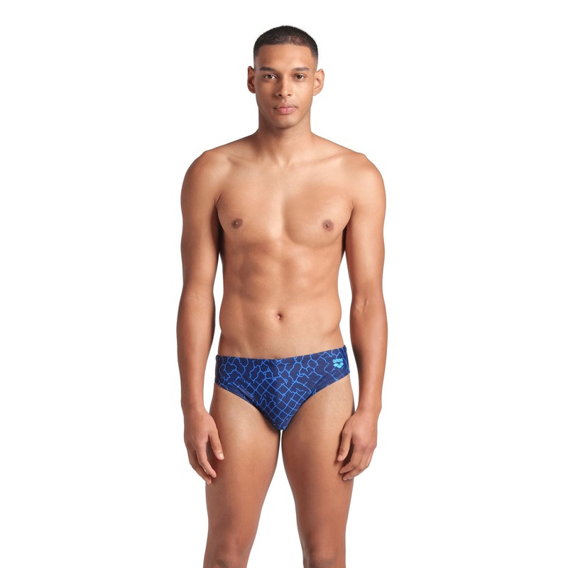 Arena Men's Swim Briefs Allover, Navy Multi, 36