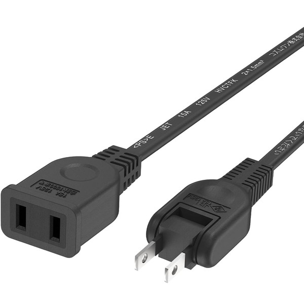 KIMOC Extension Cord, 26.4 ft (7 m), 15A, 1500W, Black,