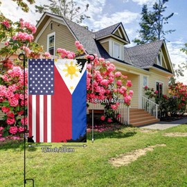 American Philippines Flag Outdoor Flag Spring Summer Garden flag 12x18 in Indoor House Yard Flags Garden Decor Holiday