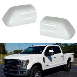 Oxford White Mirror Cover Caps for 2008-2024 Ford F250 F350 F450, Super Duty Towing Truck Accessories (17-22 Super Duty Oxford White)