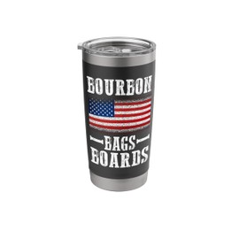 Cornhole Bourbon Bags Boards Stainless Steel Insulated Tumbler
