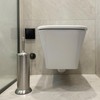 Indecor Home Brushed Nickel Toilet Bowl Brush with Holder, Durable