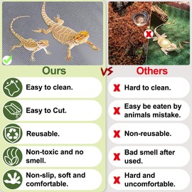 TCYPUHL Reptile Carpet,Bearded Dragon Tank Accessories,Reptile Mat, Leopard Gecko Substrate,Bearded Dragon Tank Flooring,Snake,Tortoise Bedding(18" × 79 ", 1 PCS Grey Thicker Mat)