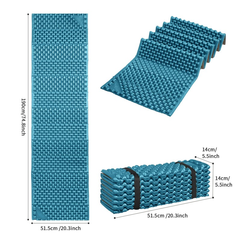 Foam Camping Pads for Hiking, Ultralight Closed Cell Mattress, Waterproof