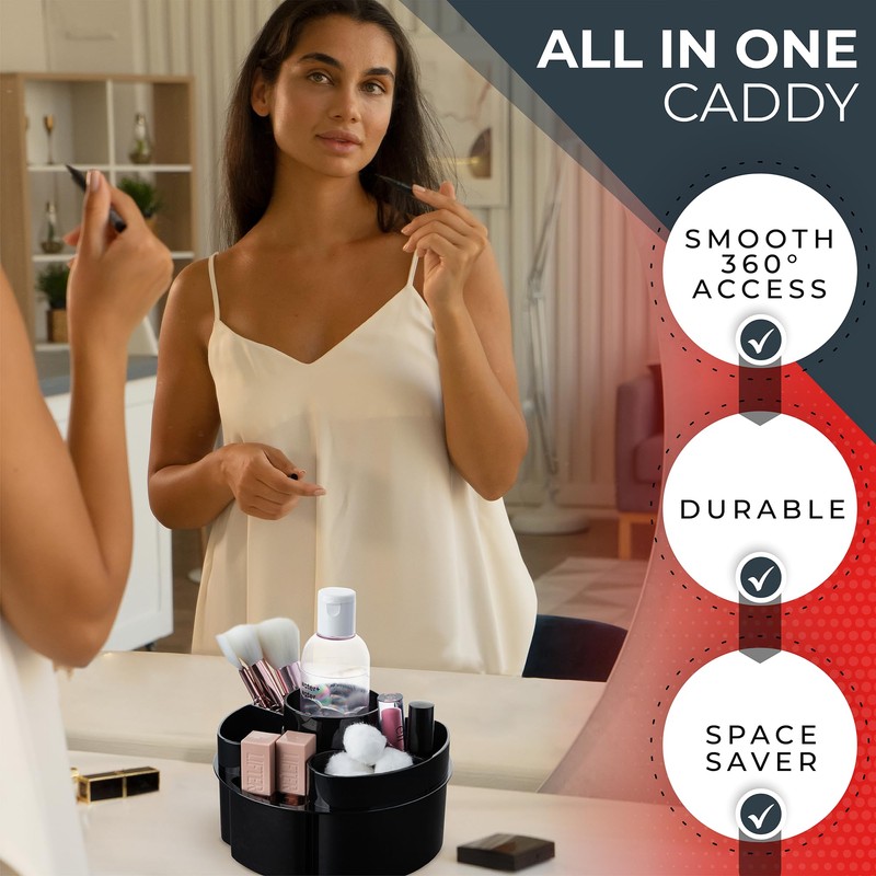 Masirs Small Rotating Makeup Organizer - A Mini Yet Spacious