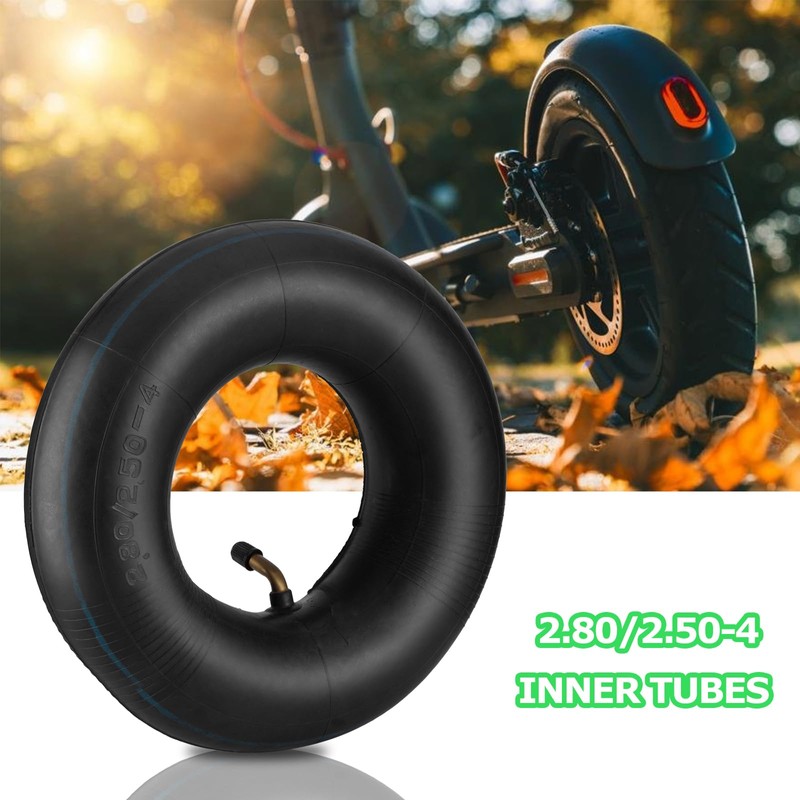 NIGOOLATA 2.80/2.50-4 Inner Tube with Bent Valve Stem (2 Pack)