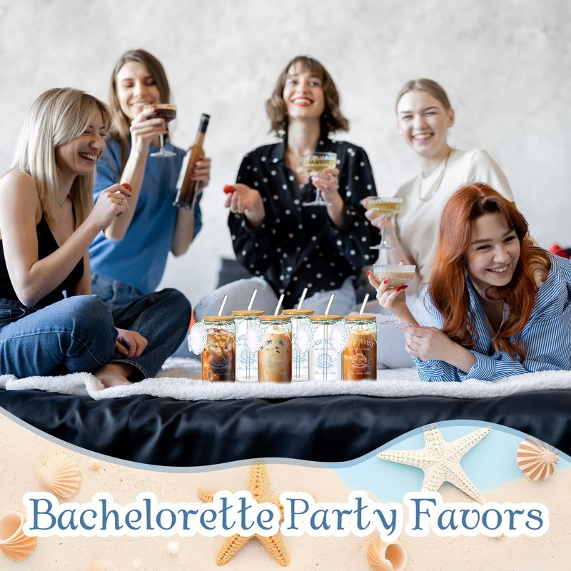 Baderke 8 Pcs Last Toast on the Coasts Bachelorette Party