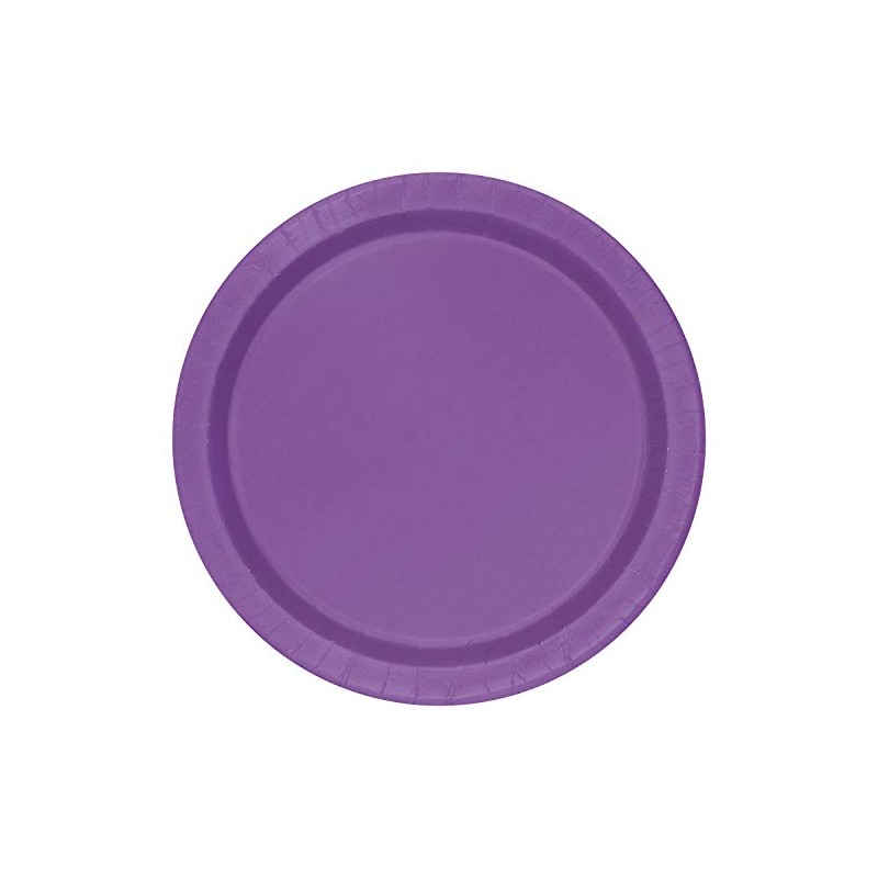 Unique 34474 tableware 7" Round Dessert Plates | Pretty Purple