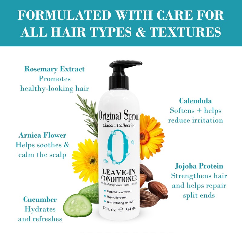 Original Sprout Leave-In Conditioner, Lightweight Moisturizing Conditioner for Dry &