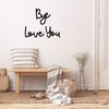 Handcrafted Plywood "Bye, Love You" Sign - Black Wall Art