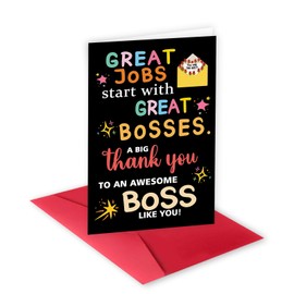 Abeletree Thank You Card for Boss Leader Boss Lady, Happy Boss's Day Card Gifts form Employee, Appreciation Boss Gifts for Men Women