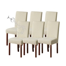 Genina Waterproof Chair Covers for Dining Room 6 Pack Kitchen Chair covers Pa...