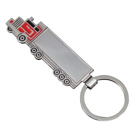 Key ring, truck, road trailer bag jewellery, steel., silver, M