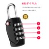 ZHEGE TSA Lock, Small Padlock Dial 4 Digit, Dial Lock,