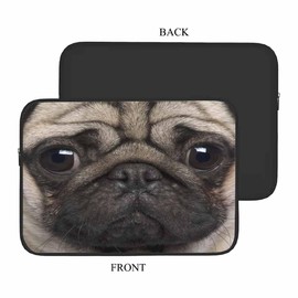 Nicokee Laptop Sleeve Bag 15.4 15.6 Inch,Funny Pug Dog Lovely Animals Cute Pet Puppy Protective Polyester Computer Cases Laptop Cover Briefcase Bag Tablet Travel Cover