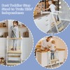 Foldable Toddler Kitchen Tower with Safety Rail, 3-Level Height Adjustable