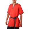 BLESSUME Medieval Viking Tunic Red Aristocrat Chevalier Cosplay Costume Talla