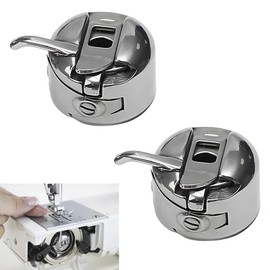 Zerquell 2 Pcs CB Universal Bobbin Case for Sewing Machines, Stainless Steel Bobbin Cases, Diameter 22.75mm, Sewing Machine Accessories for Babylock, Aldi, AEG, Brother, Privileg, Kenmore, Singer