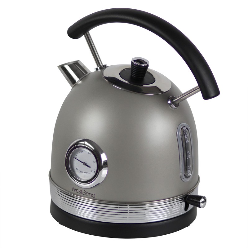 West Bend Electric Kettle Retro-Styled Stainless Steel 1500 Watts with