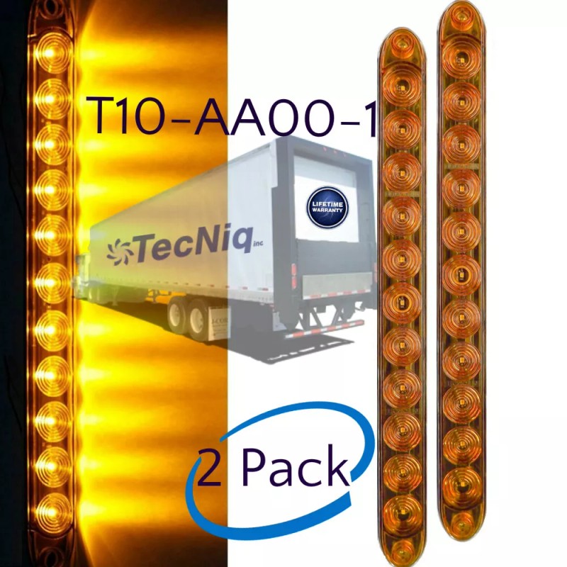 TecNiq 2pack 15" TecNiq Amber LED Turn Signal Truck Trailer