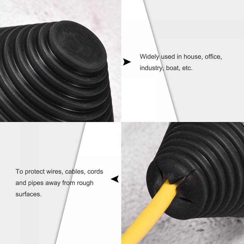 sourcing map Rubber Grommet Wire Protection Thick Plates Conical Holder