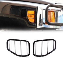 PIUGILH Turn Signal Light Grilles, 2 PCS Turn Side Signal Light Protect Guards Black Grille Cover Fit for Hummer H3 2005-2009, Car Lamp Frame Lamp Shade