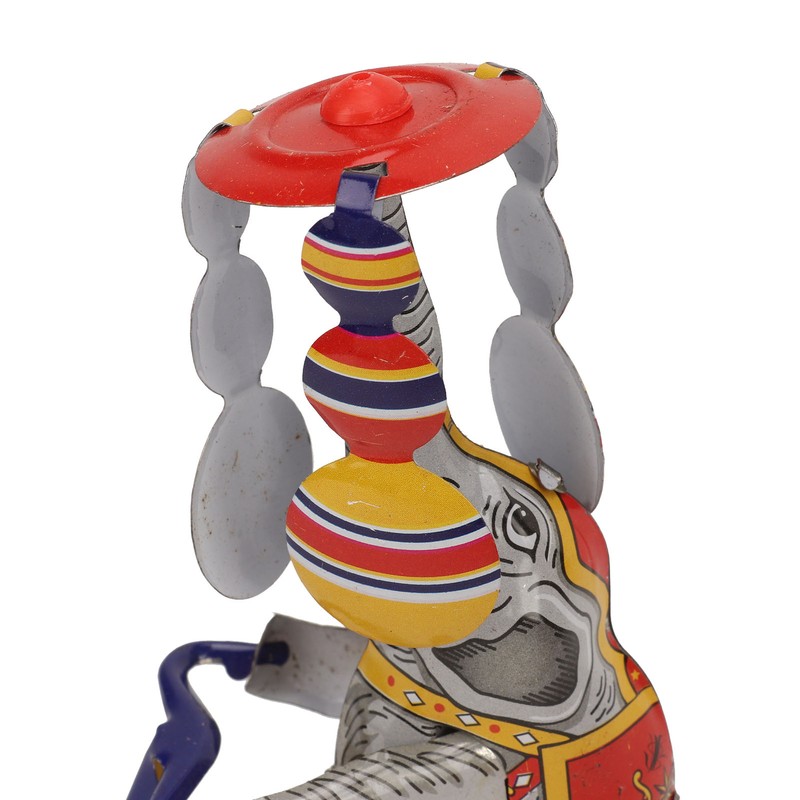 Elephant On Tricycle Tin Toy Retro Iron Handmade Elephant On