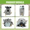 partszen 531147180 Carburetor Kit for Husqvarna 150BT 345BT Blower 2022-Present