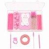 Lecute Set Profesional Aplicacion Extensiones de Pestañas Caja Organizadora Parches