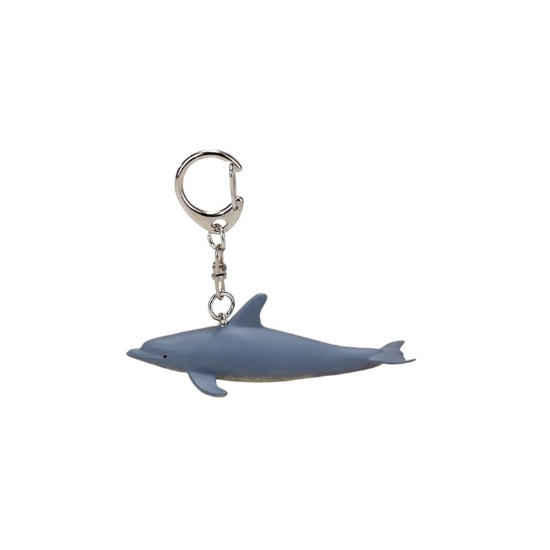 Mojo 387603 Dolphin Animal Figure Keychain, gray