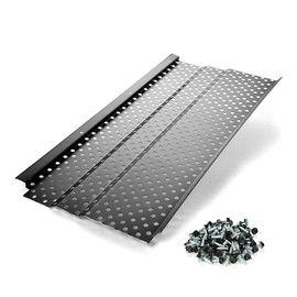 Waterlock 5" Gutter Guards Leaf Protection, Domestic Aluminum Gutter Covers 5 Inch (Sample, Black)