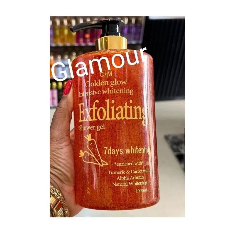 Golden Glow Intensive exfoliating shower gel. With Turmeric and carrot