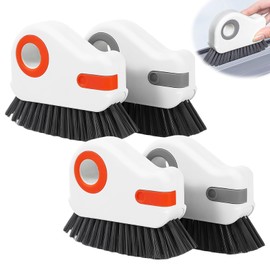 2 in 1 Groove Cleaning Brush, 4 Pieces Crevice Cleaning Brush for Bathroom Floor, Bathtub, Shower Tiles, Bathroom, Kitchen