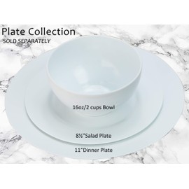 Calypso Basics by Reston Lloyd Melamine Dinner Plate, Set of 6, White