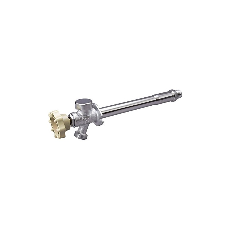 Mueller Industries 104-829HC 12" Wall Hydrant, 0.5 Inch, Chrome