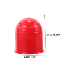 Outanaya 2Pcs Trailer Hitch Ball Covers Durable Towing Accessories for Protection Against Rainwater Easy Installation Dust Towball Protector Red Plastic Caps for Rv